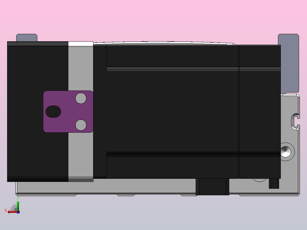 DMB170-RBCM同步带模组直线滑台（电机右后折）[DMS170-L45S300-DT750-C2U-RBCM]后视图