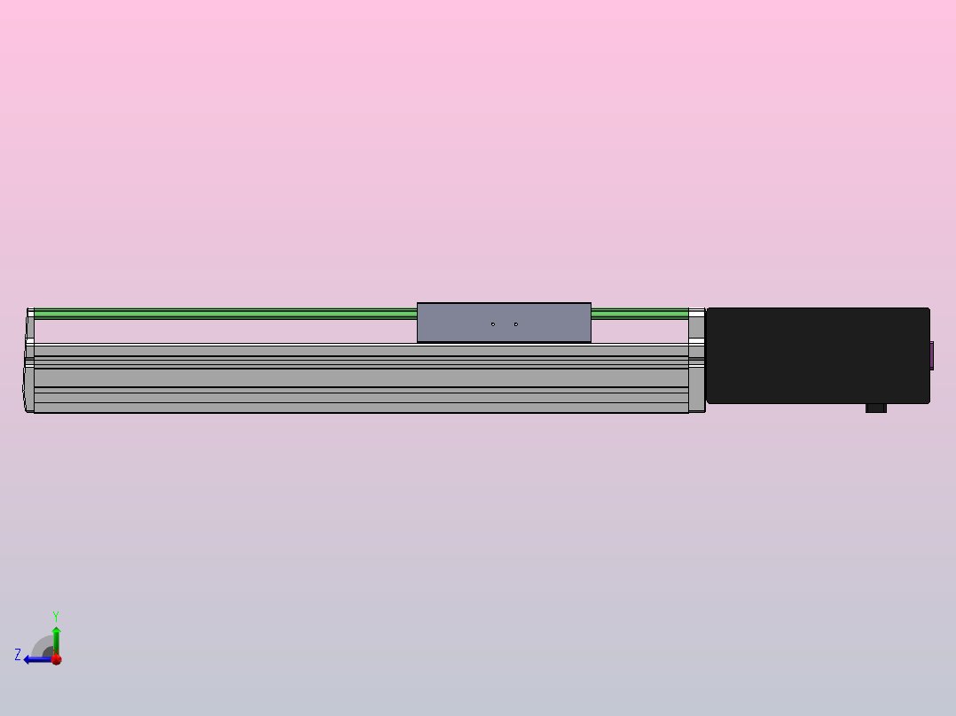 DMB170-RBCM同步带模组直线滑台（电机右后折）[DMS170-L45S300-DT750-C2U-RBCM]右视图