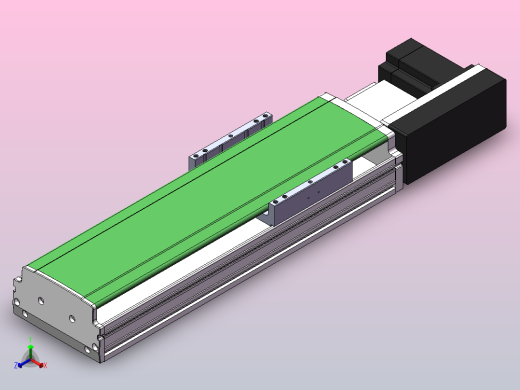 DMB170-RBCM同步带模组直线滑台（电机右后折）[DMS170-L45S300-DT750-C2U-RBCM]正等轴测缩略图
