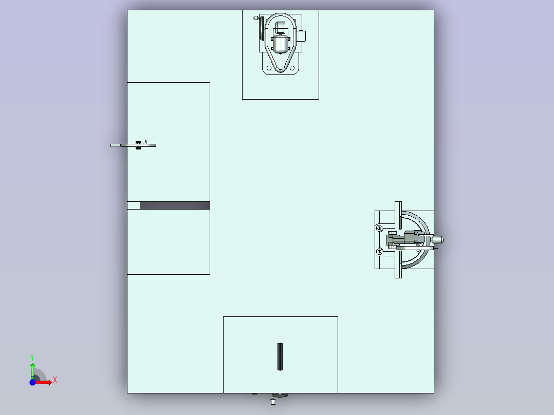 锯、切、磨、钻多功能加工平台设计前视图