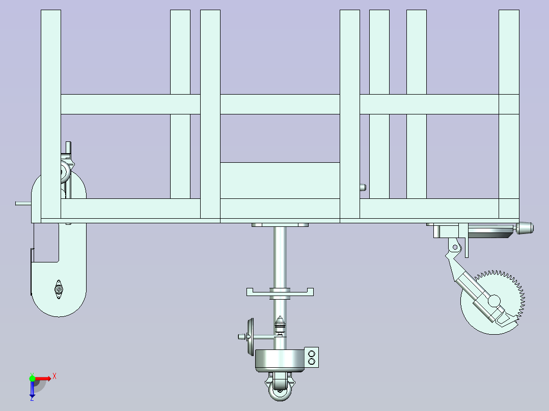 锯、切、磨、钻多功能加工平台设计俯视图