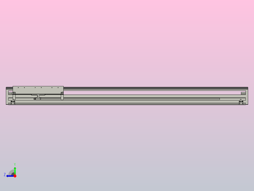 直驱直线电机轴TPA-LNP-230D-P33-L1140-C-1-3-C-10-N3(磁栅尺)右视图