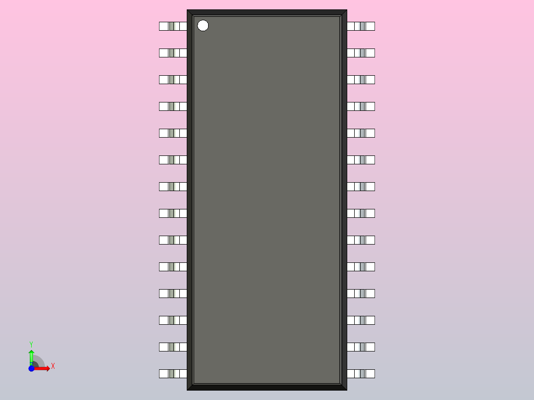 106x SOIC 封装（小外形集成电路）SOIC127P1032X265-28N前视图