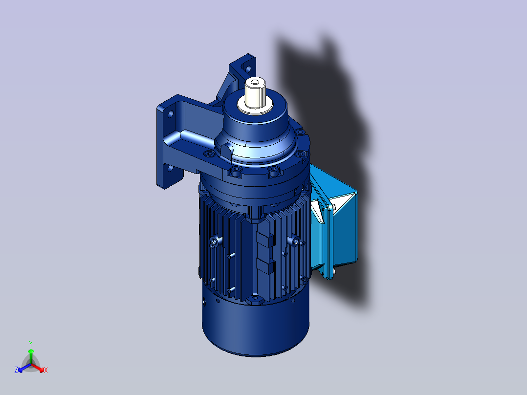 住友(SMT)减速机3D CNHM05-609□-AV,EV-B正等轴测图