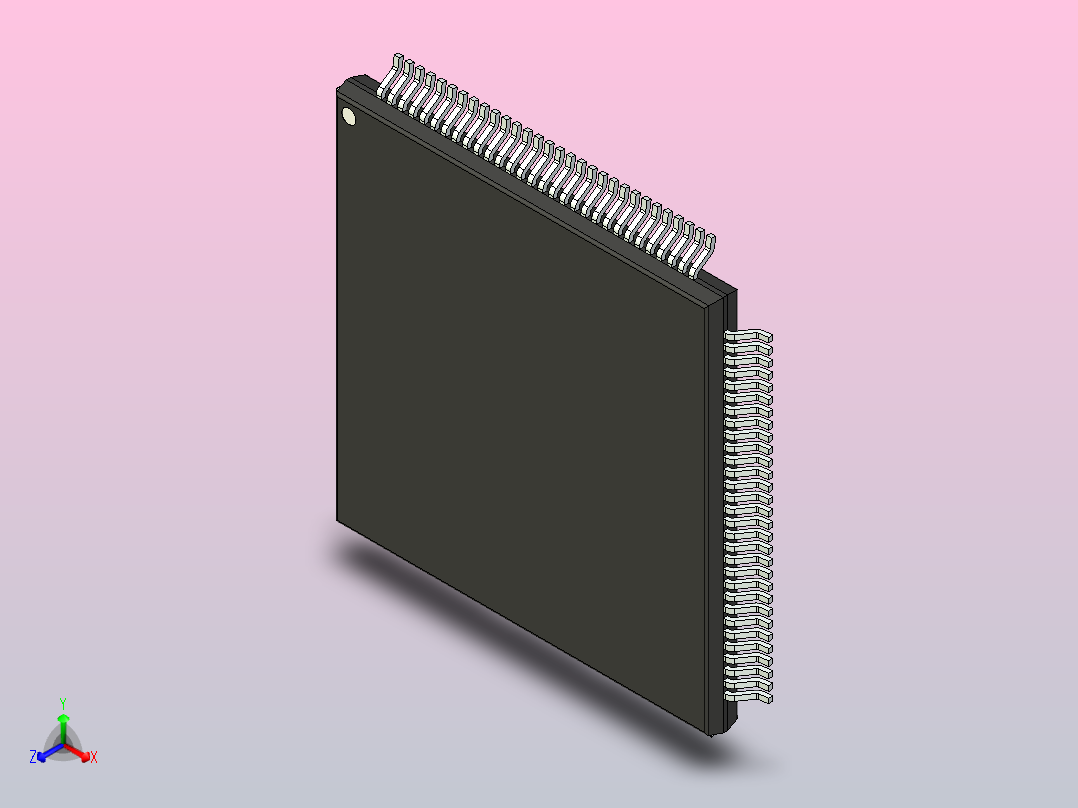 QFP 封装（四方扁平封装）QFP40P1600X1600X120-120N正等轴测图