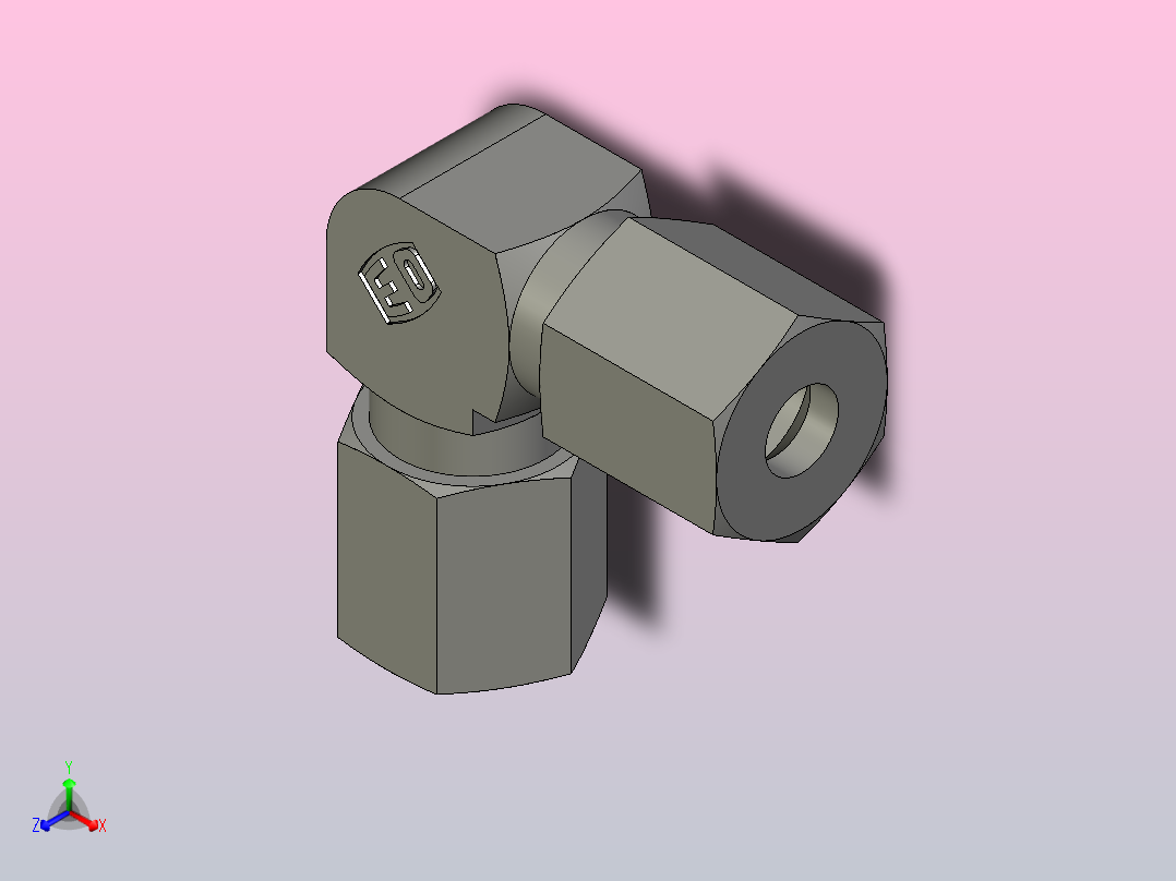 EO管接头弯头W06ZLCF.igs主视图