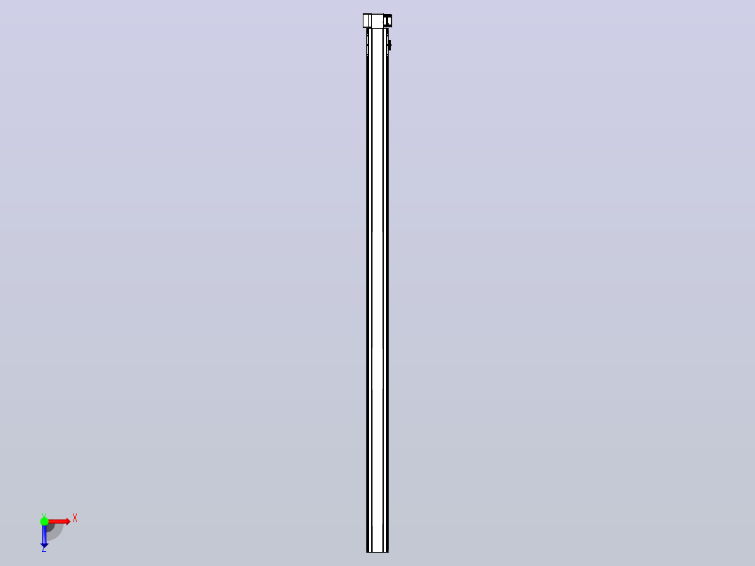 皮带直线轴半封闭可选导轨TPA-HNB-105D-90-L2300-RP-C-P20-N3俯视图