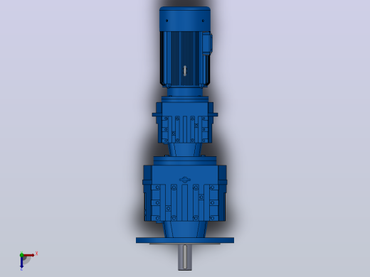 RF67R37法兰轴伸式组合型斜齿轮减速机RF67R37-Y0.18-4P-63-M1-0°-Φ250俯视缩略图