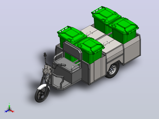 垃圾箱 垃圾处理设备tricycle-bin-1.snapshot-模型格式为 stp