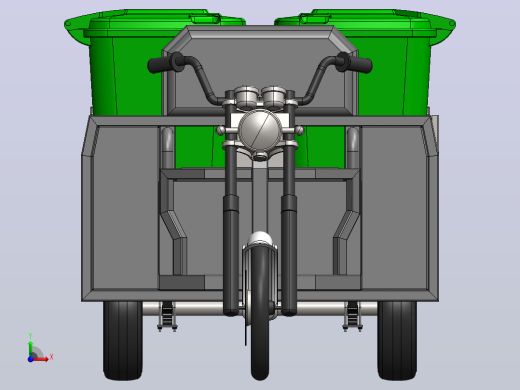 垃圾箱 垃圾处理设备tricycle-bin-1.snapshot-模型格式为 stp前视缩略图
