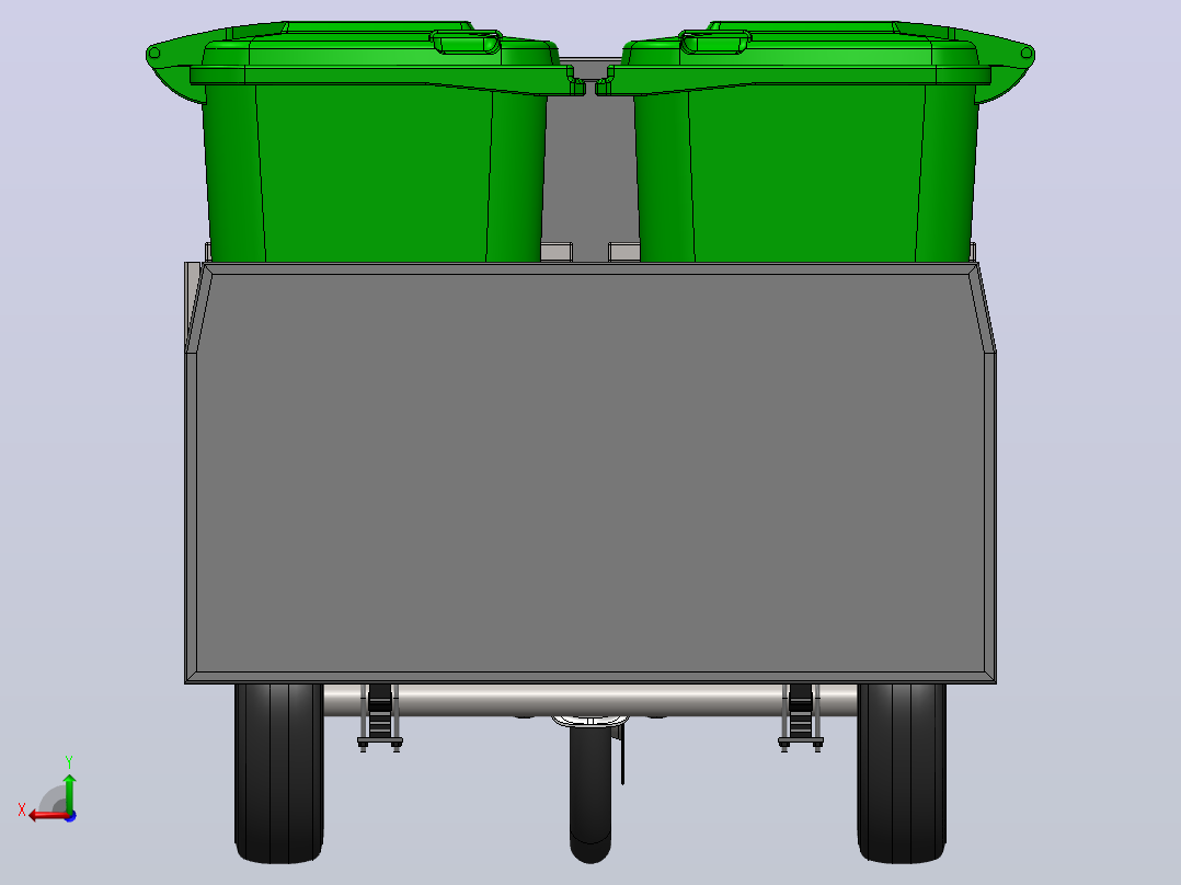 垃圾箱 垃圾处理设备tricycle-bin-1.snapshot-模型格式为 stp后视图