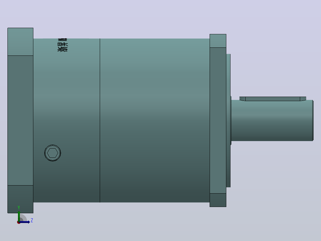 PLF160转180(孔输出)精密行星减速机[PLF160-4-S2-P2-40]左视图