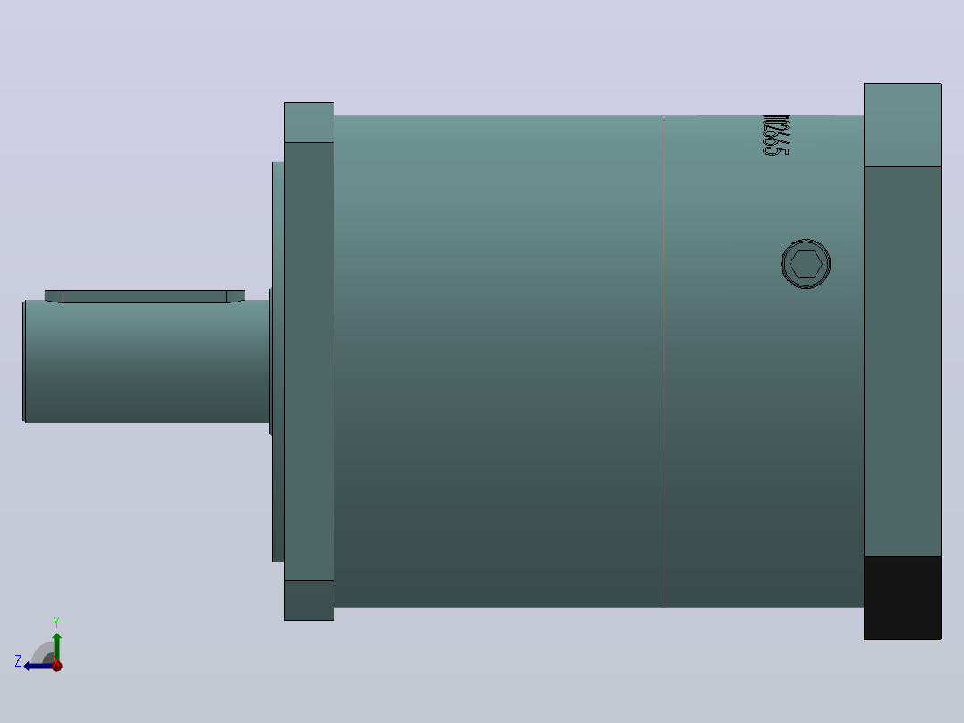 PLF160转180(孔输出)精密行星减速机[PLF160-4-S2-P2-40]右视图