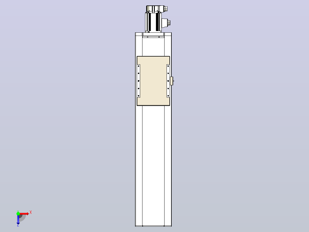 滚珠丝杠直线轴带导轨全封闭TPA-HCR-220D-3210C-L700-M-Y-P1K-N3俯视图