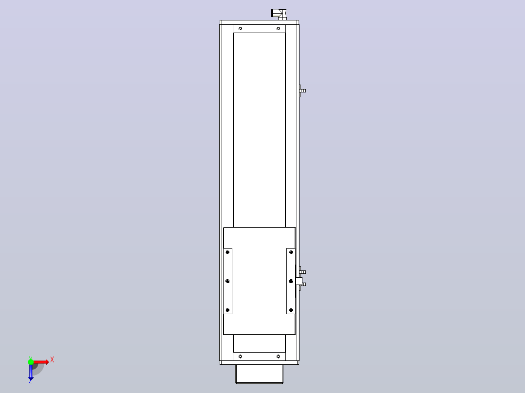无尘螺杆滑台KCH17-BM（750W）KCH17-400-BM-750W-C4俯视图