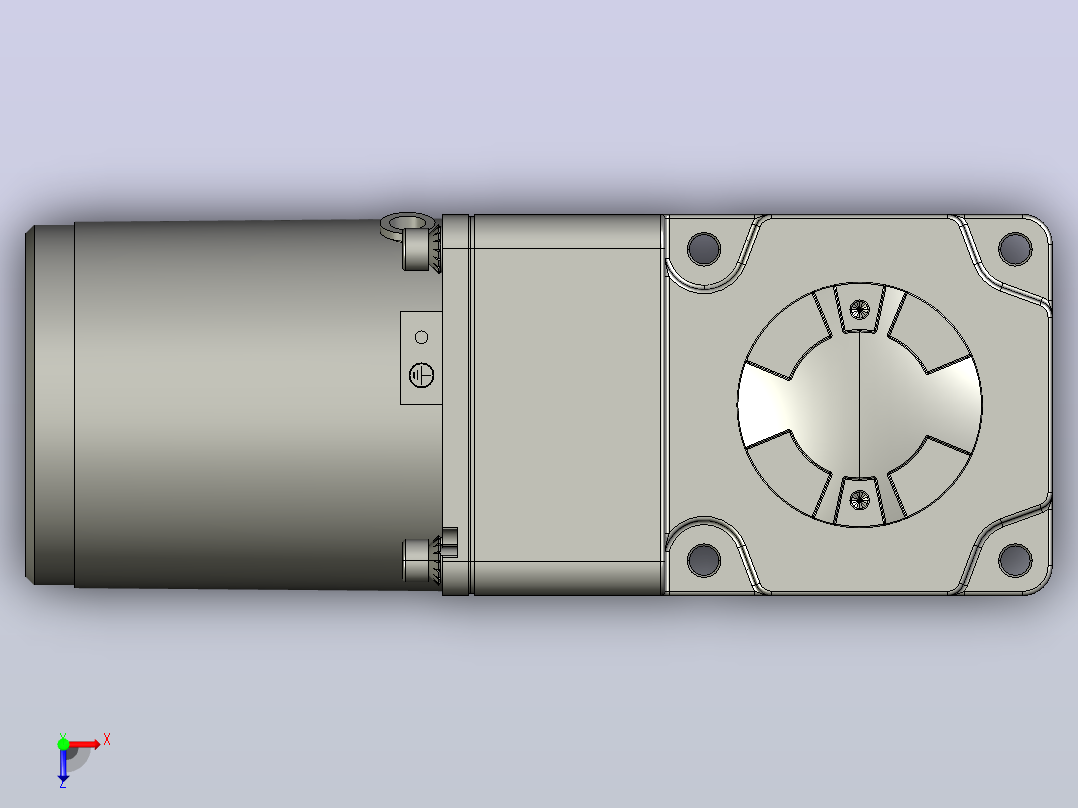 微型弧锥直交实心轴减速电机5IK40GU-C 5GU3K～180KRH俯视图