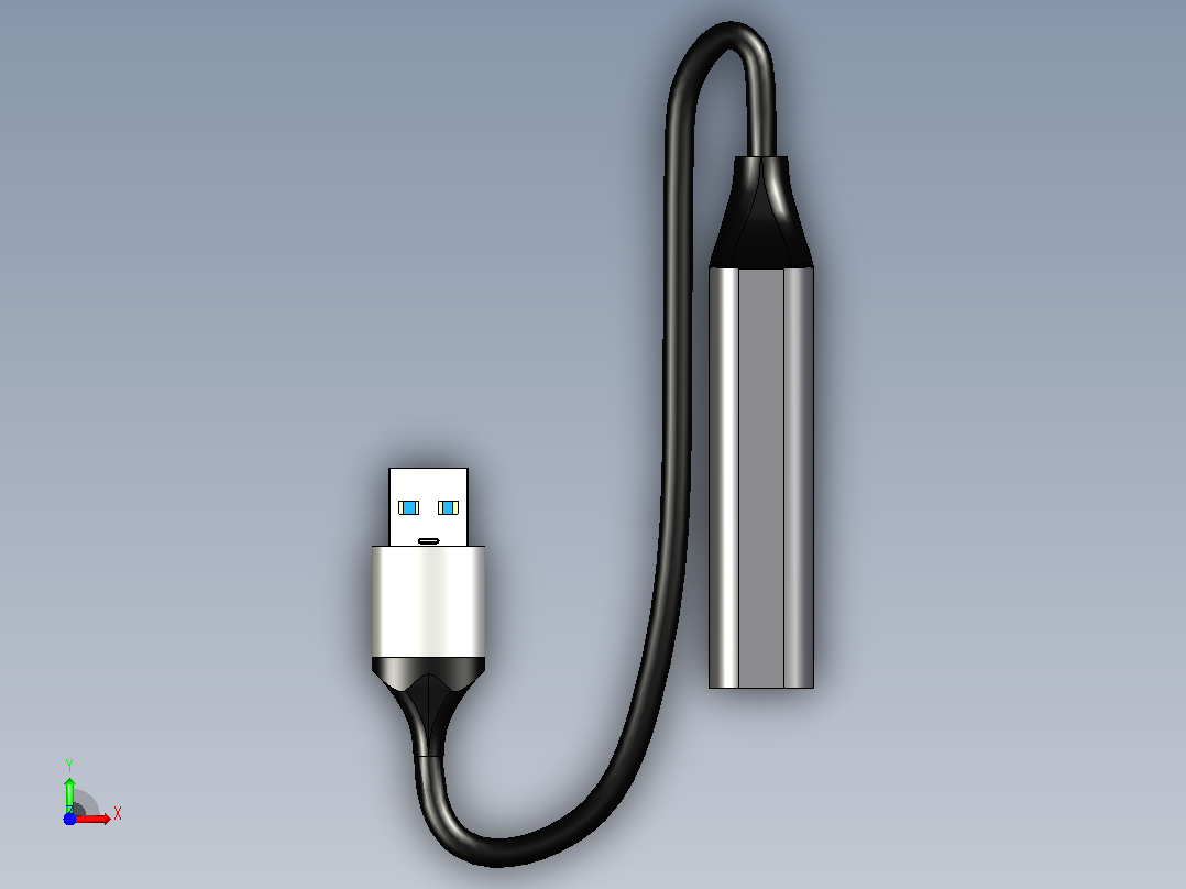 UGREEN USB 转以太网适配器前视图