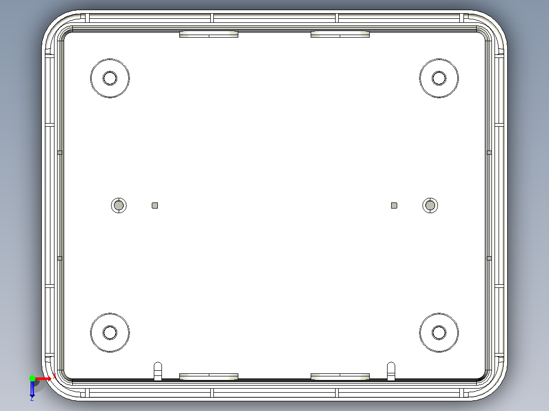 NX8-8&amp;暗装式配电箱(箱体)三维模型202307俯视图