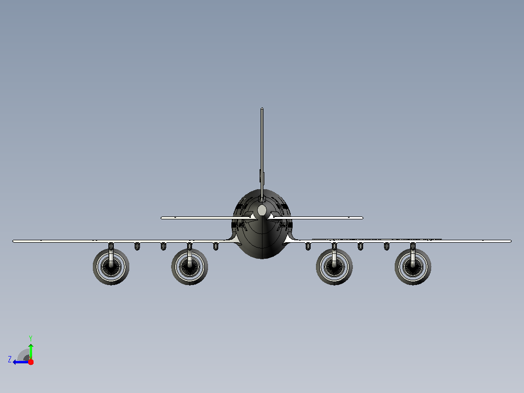 空客A380客机右视图