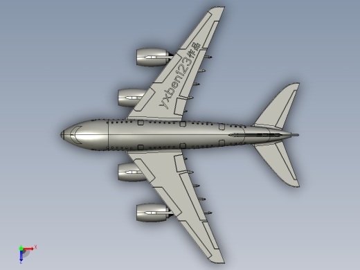 空客A380客机俯视缩略图