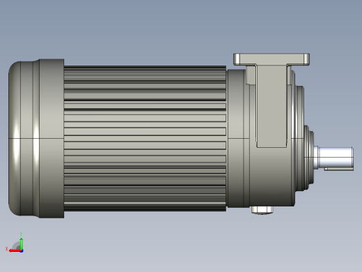 0.4KW-CH型卧式三相铝毂（刹车）马达减速机_CH18-400后视缩略图