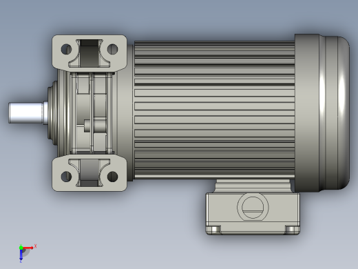 0.4KW-CH型卧式三相铝毂（刹车）马达减速机_CH18-400俯视缩略图