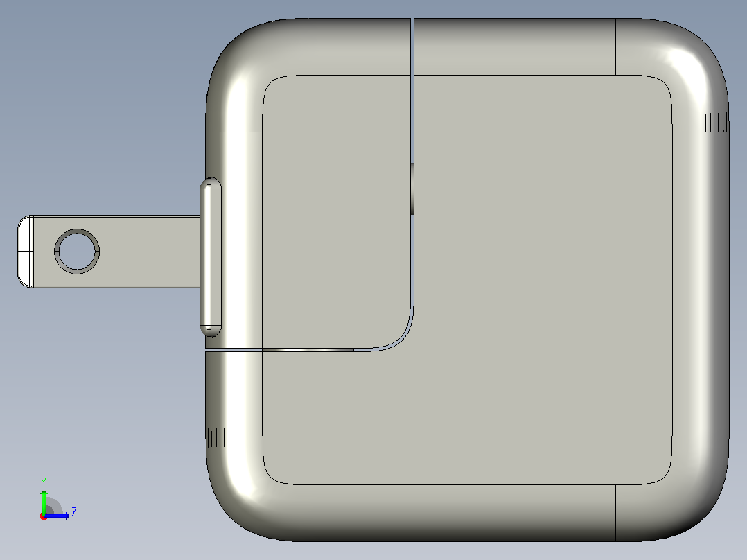 苹果12W USB充电器左视图