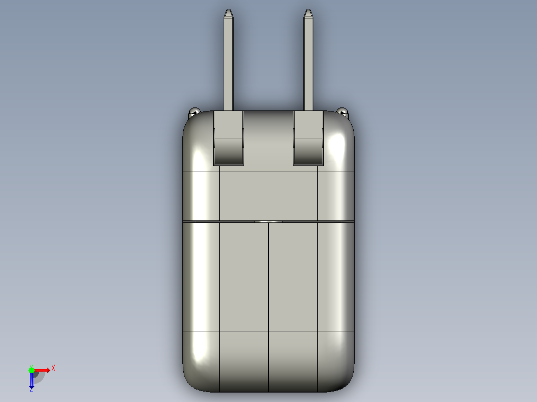 苹果12W USB充电器俯视图