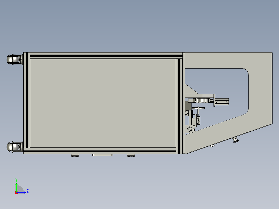 弹簧圈自动化生产线 step格式左视图