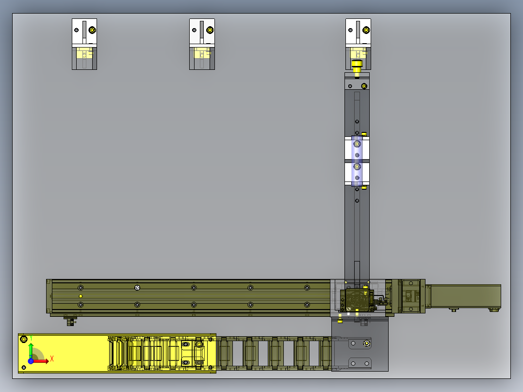 X-Z操滑台俯视图