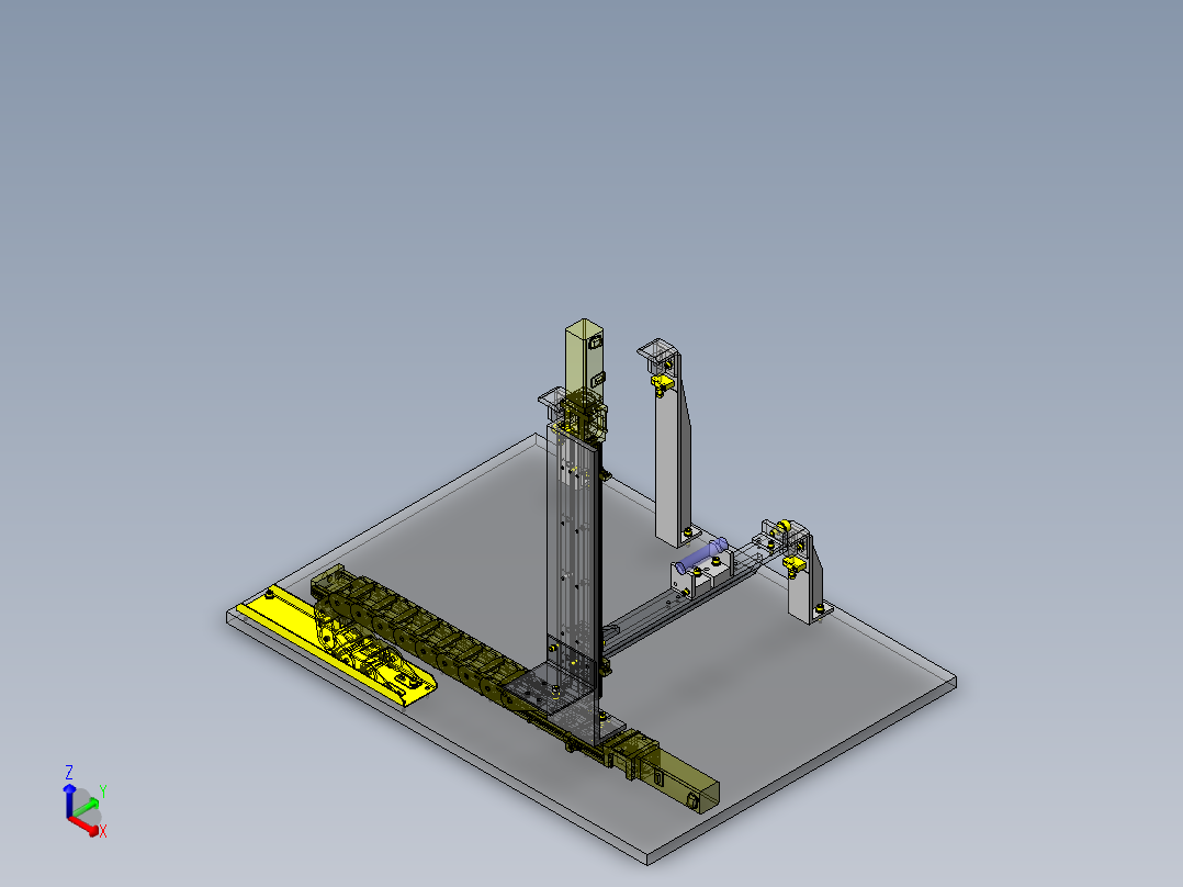 X-Z操滑台正等轴测图