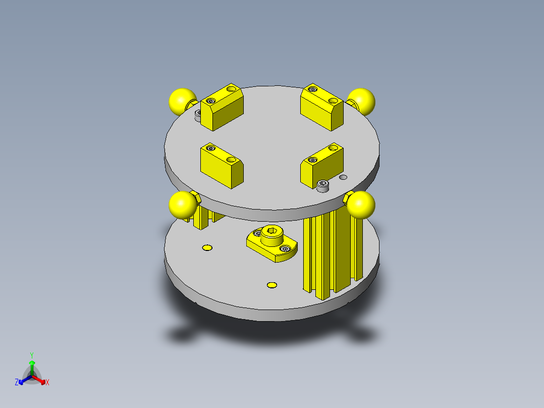 简易分度工作台正等轴测图