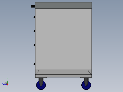 工具柜钣金机柜SW2009含所有特征右视缩略图