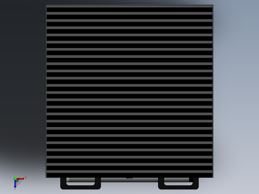 工具柜钣金机柜SW2009含所有特征俯视图