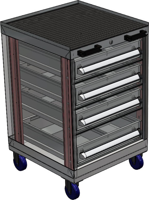 工具柜钣金机柜SW2009含所有特征缩略图