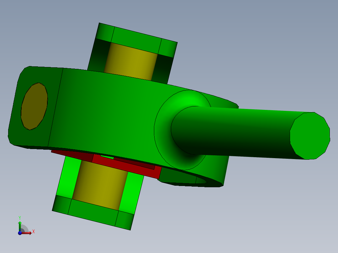 十字万向节联轴器前视图