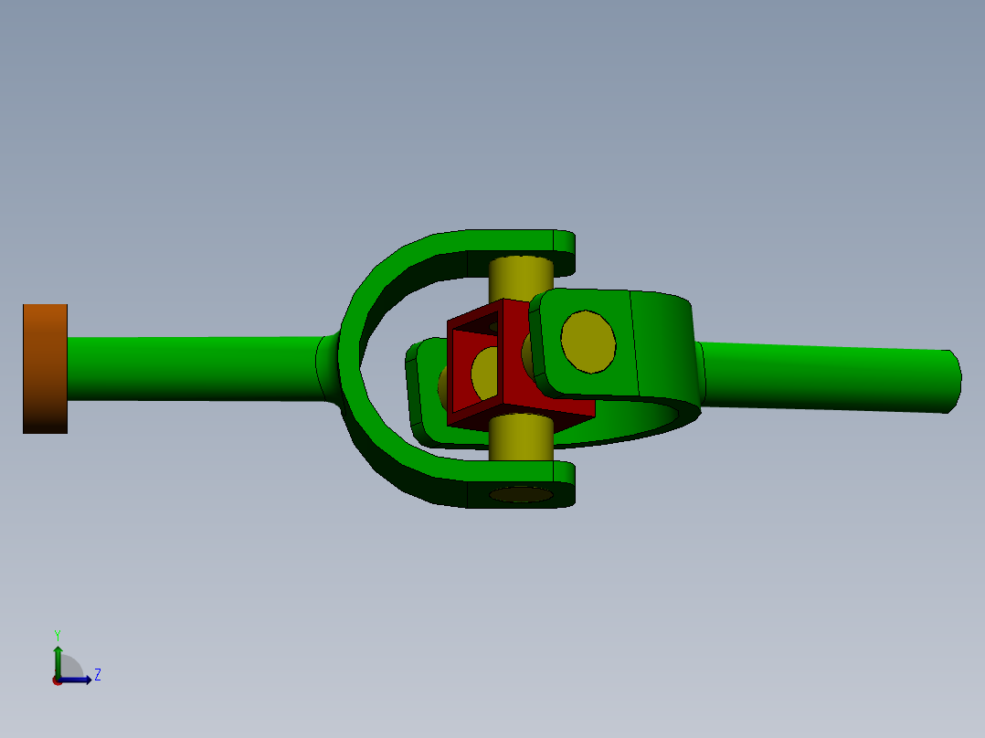 十字万向节联轴器左视图