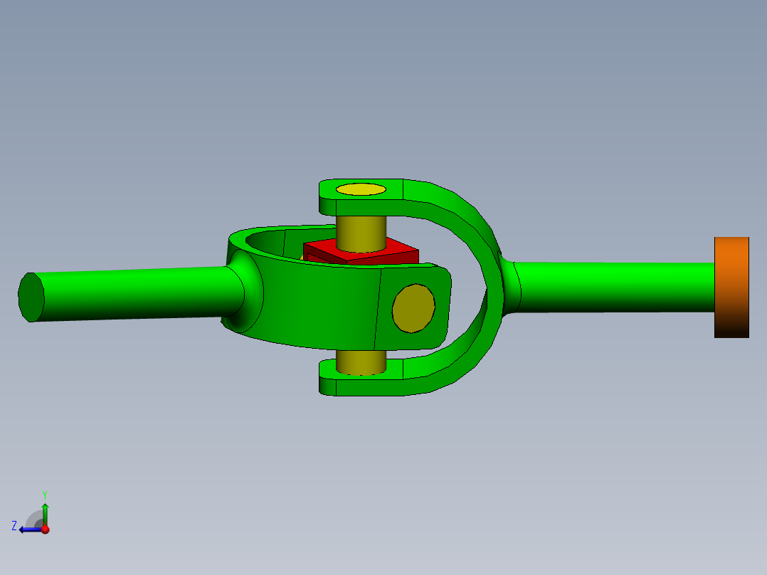 十字万向节联轴器右视图