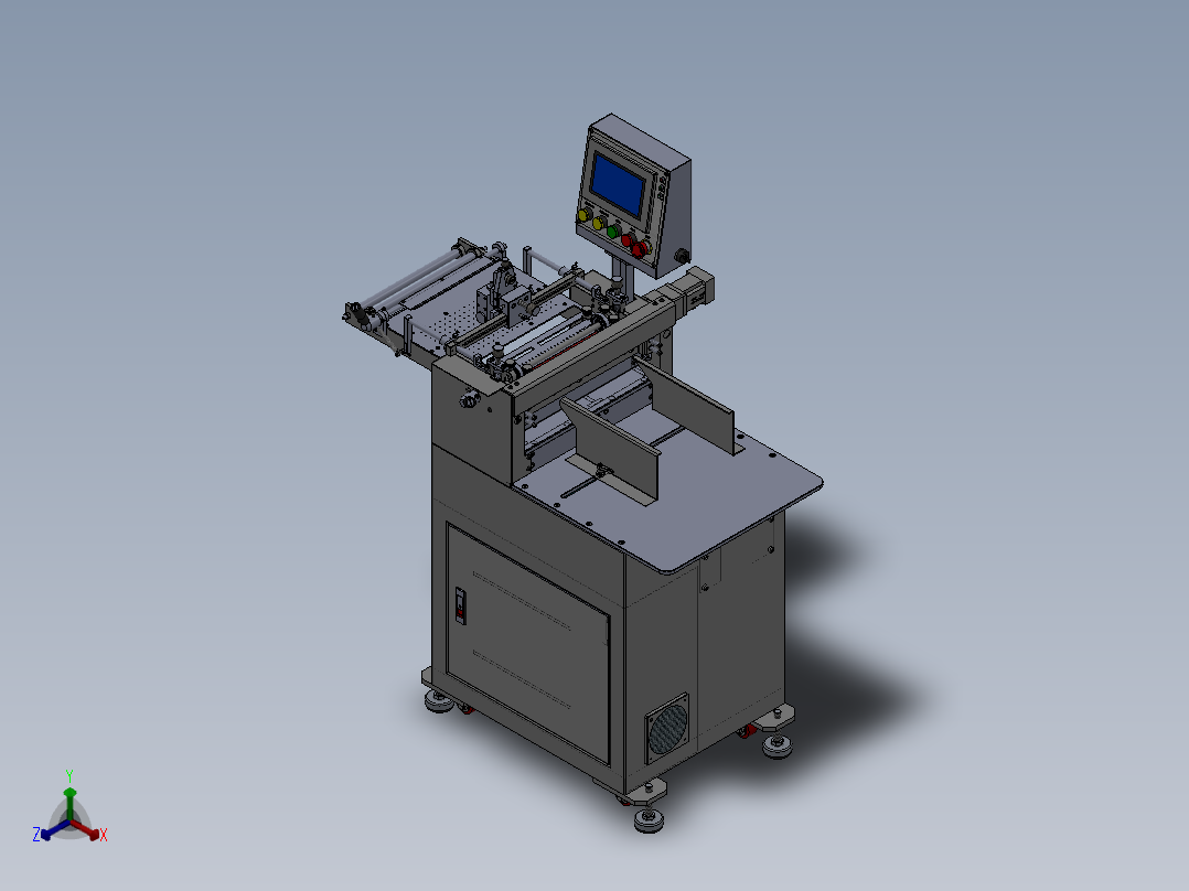 WZQ300G电脑切片机正等轴测图