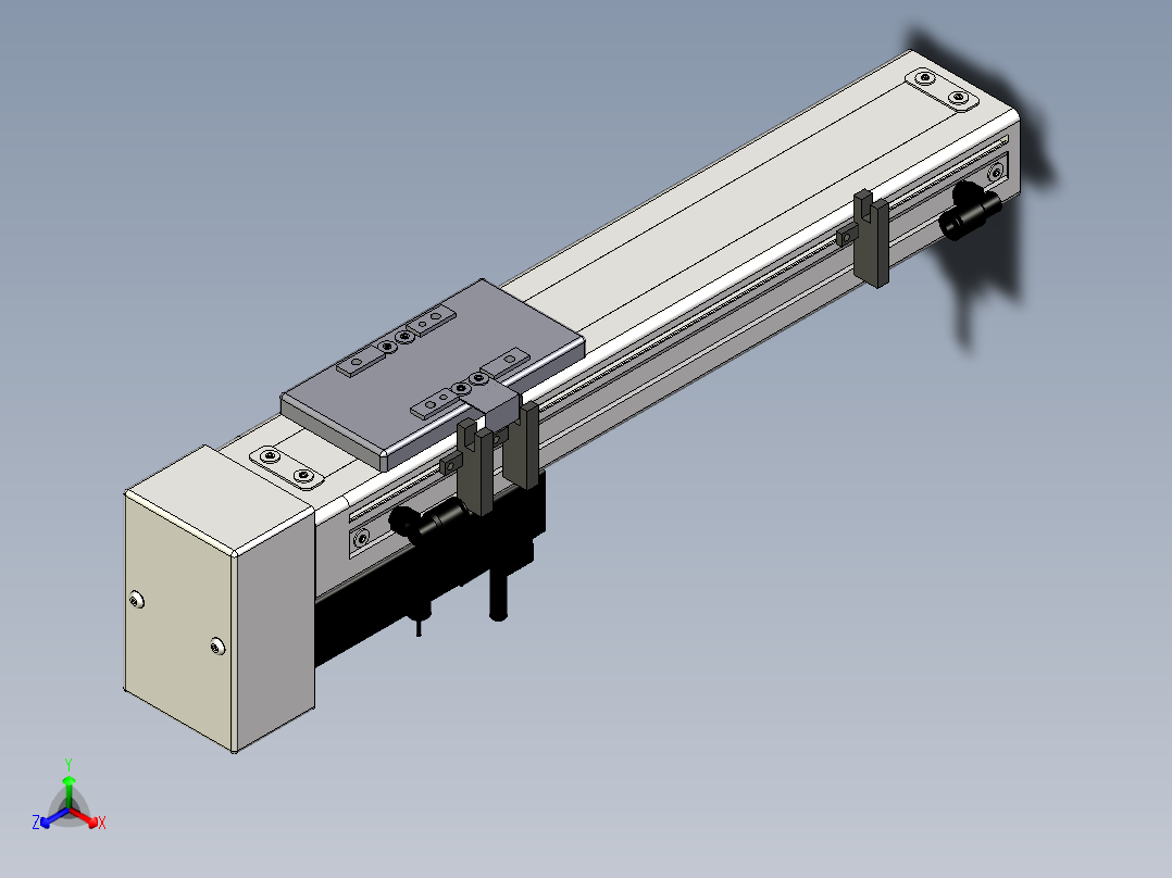 Toyo东佑达直线模组-ECH6-200-BM+煞車正等轴测图