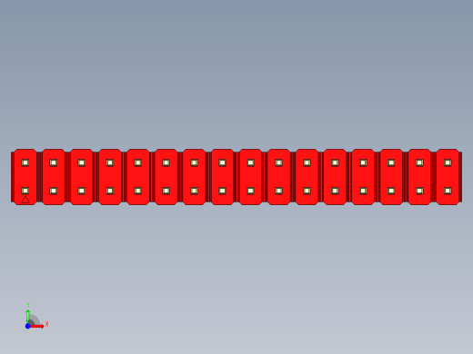 彩色公头100mil（2.54mm）系列-DS1021_red_2x16p_100mil_Type43_rev1.0前视缩略图