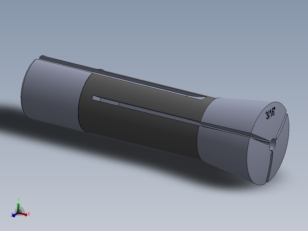 R8-夹头组-R8 COLLET 0.187.SLDPRT主视图