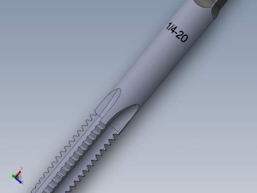 标准英制丝锥-Hand Tap 1-4 20 N1.SLDPRT