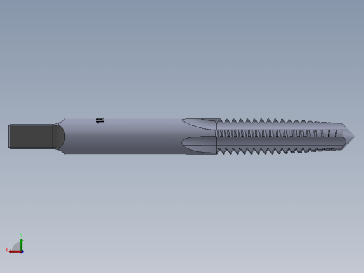 标准英制丝锥-Hand Tap 1-4 20 N1.SLDPRT后视缩略图