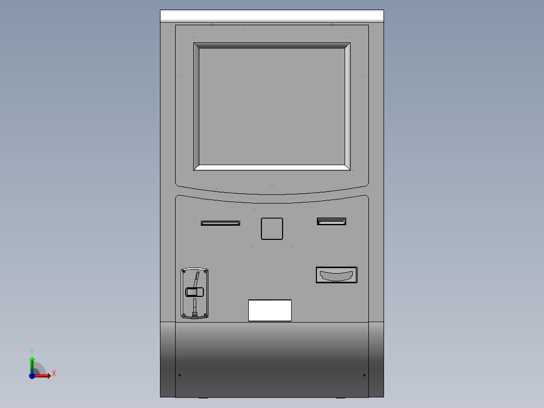 壁挂式缴费机前视图