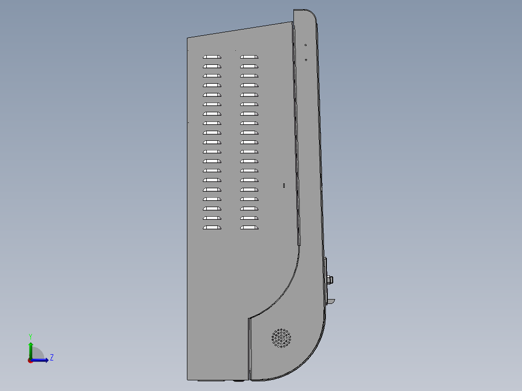 壁挂式缴费机左视图