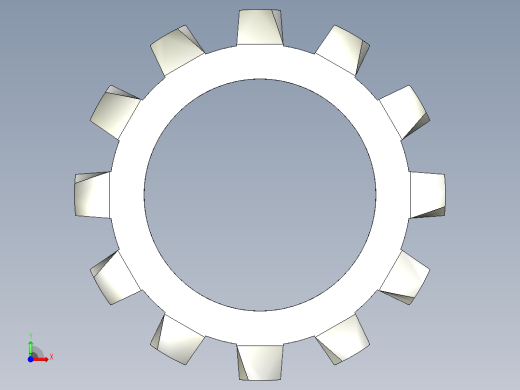 垫圈 外牙锁 公制-EXTERNAL TOOTH LOCK WASHER for M14 SCREW.IGS前视缩略图