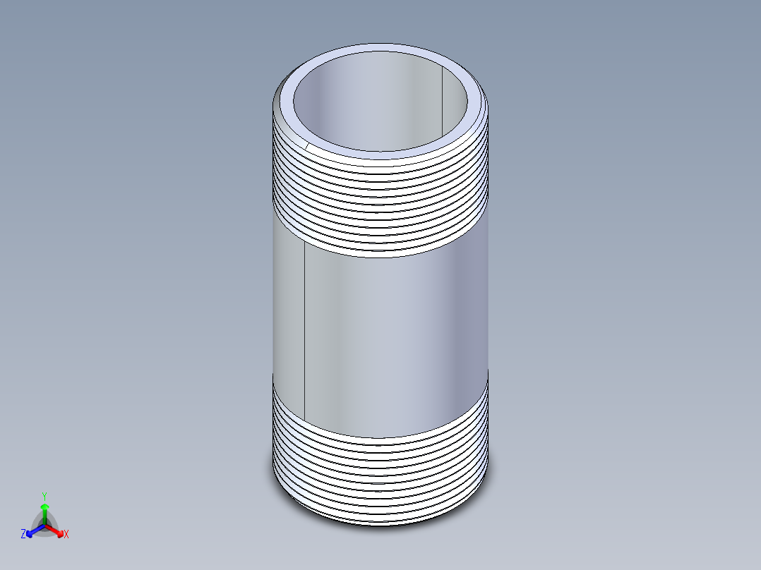 聚氯乙烯配件33-Sch80_Nipple_MPTxMPT_861-297_2.5in x 6in主视图