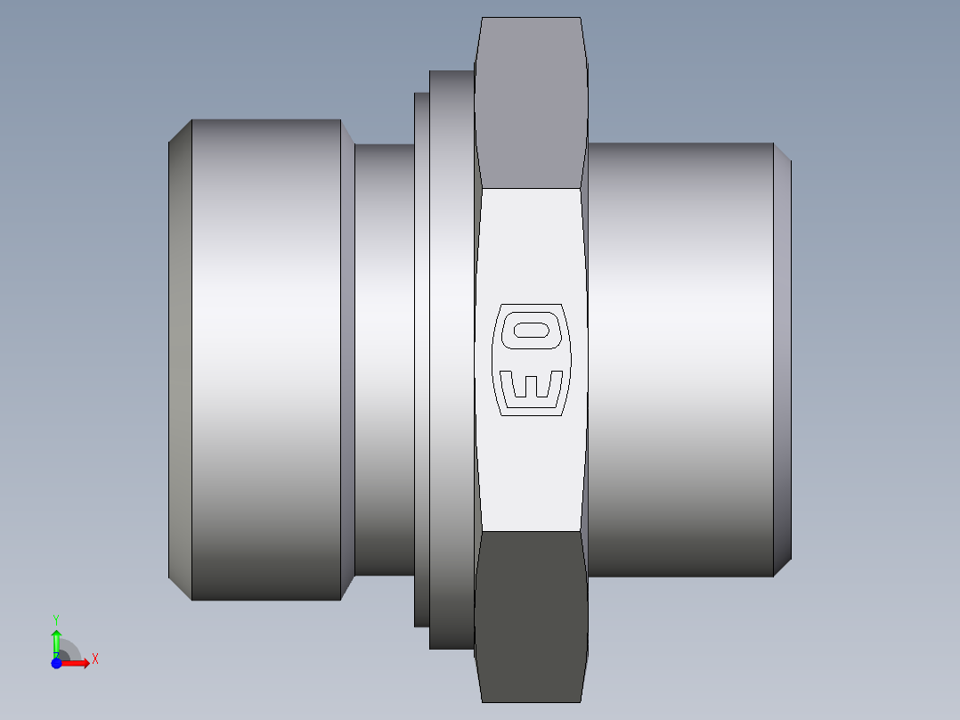 卡套式工业通用硬管接头EO_Male_Stud_connector_GE22LR1EDOMDCF前视图