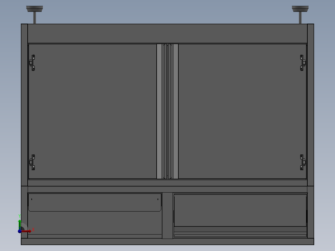 钣金抽屉桌前视图